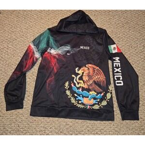 Kids Mexico Flag Eagle Hoodie Pullover Sweatshirt National Colors